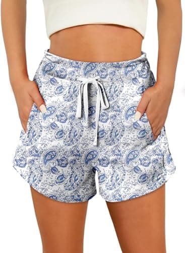 Angerella Women's Comfortable Elastic Waist Shorts with Pockets