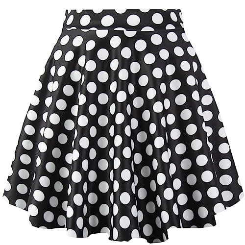 Women's Basic A-Line Mini Flared Skater Party Skirt