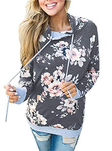 Women's Casual Hooded Sweatshirt with Pockets by Barlver