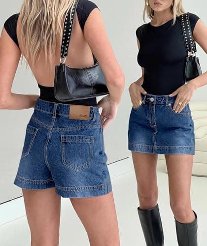 Angerella Denim Mini Cargo Skirt for Women