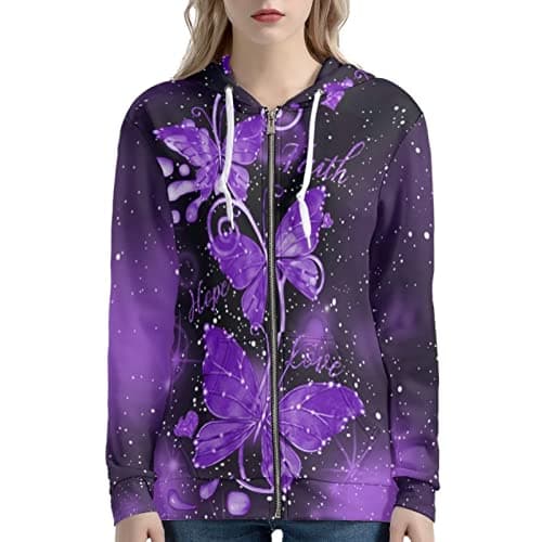 SEANATIVE Women's Zip-Up Hoodie Sweatshirt Size XS-5XL