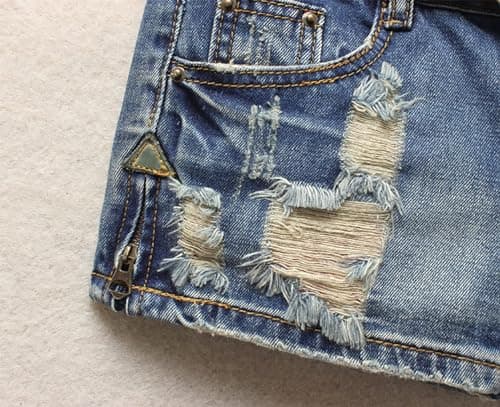 Fensajomon Women's Low Rise Summer Ripped Distressed Denim Shorts