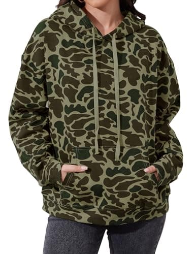 Ziesexy Women's Camo Hooded Sweatshirt with Pocket