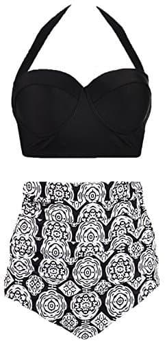 AMOURRI High-Waisted Vintage Swimsuit for Women