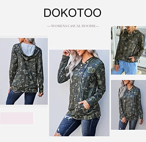 Dokotoo Women's Casual Long Sleeve Hoodies With Pockets