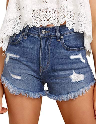 Women's Angerella Ripped Denim Shorts