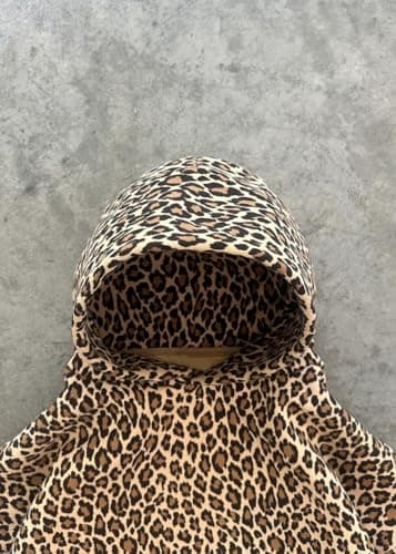 ODAFE Leopard Print Long Sleeve Hoodie - Women's Y2KStreetwear