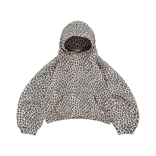 Pooyikoi Women's Oversized Camo Hoodie Y2K Leopard Print Sweatshirt Pullover Jackets for Streetwear Long Sleeve Vintage Camo Sweatshirts