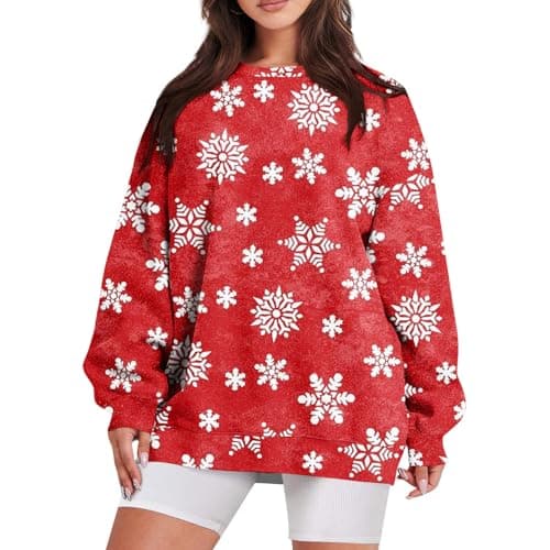 GOFULY Oversized Camo Pullover Sweatshirt for Women