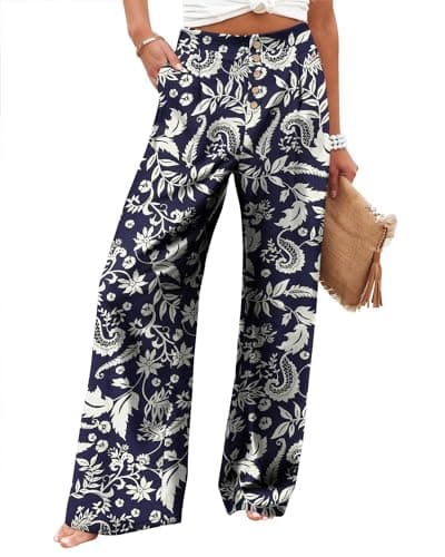 Women's High Waist Wide Leg Business Trousers