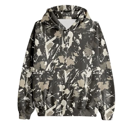 Weinexra Women's Camo Maple Leaf Print Oversized Hoodie Fleece Sweatshirt