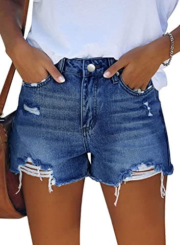 Angerella Women's Ripped Jean Short