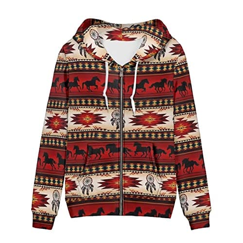 SEANATIVE Women's Zip-Up Hoodie Sweatshirt Size XS-5XL