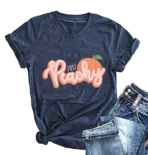 Just Peachy Women's Casual Graphic Tees
