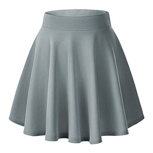 EXCHIC Women's Stretchy Flared Mini Skater Skirt