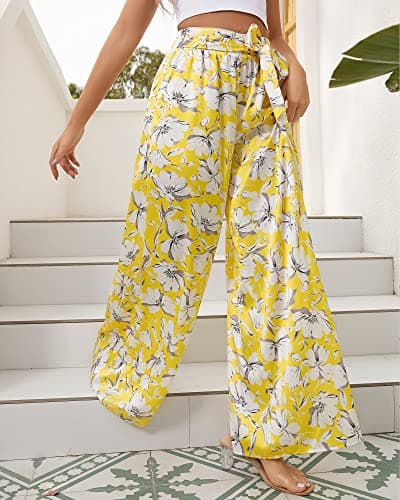 QIANXIZHAN Women's Wide Leg Palazzo Pants
