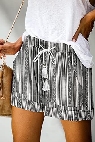 QUEEN PLUS Women's Casual Elastic Waist Shorts