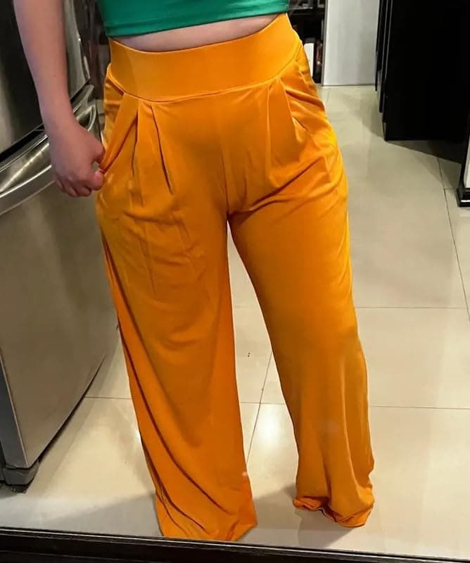 LROSEY Women Casual Palazzo Pants with Pockets
