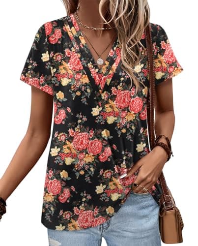 Angerella Women's Loose Fit Summer Short Sleeve Tops