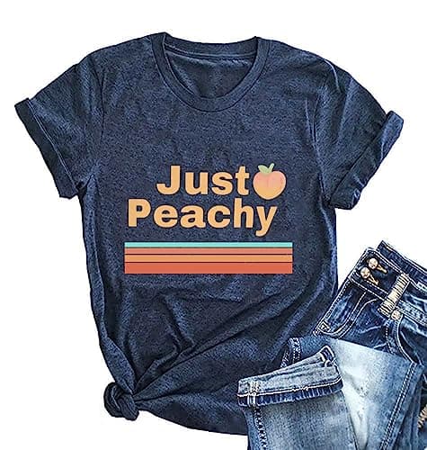 Just Peachy Women's Casual Graphic Tees