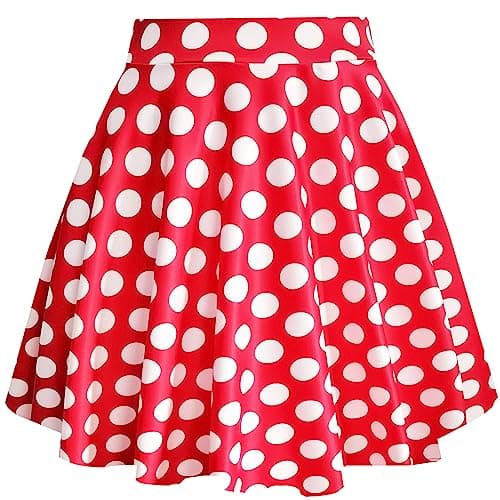 Women's Basic A-Line Mini Flared Skater Party Skirt