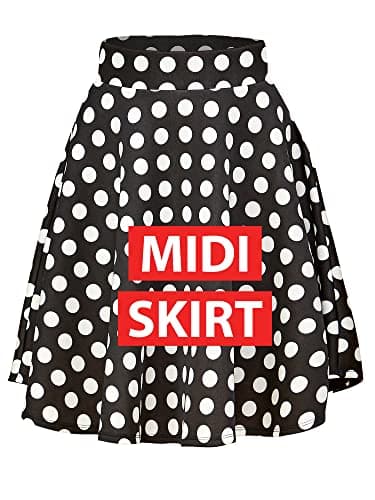 Women's Stretchy Flared Mini Skater Skirt XS-3XL Plus Size