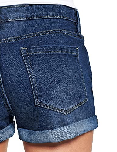 Luvamia Women's High-Waisted Stretch Denim Jean Shorts