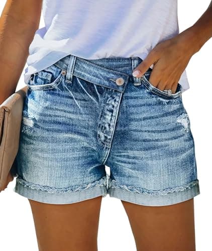 Angerella Women's Ripped Jean Short