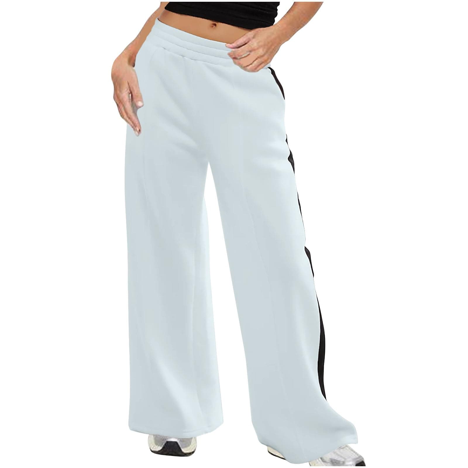 Yxzogd Women's High-Waisted Wide Leg Yoga Sweatpants with Pockets