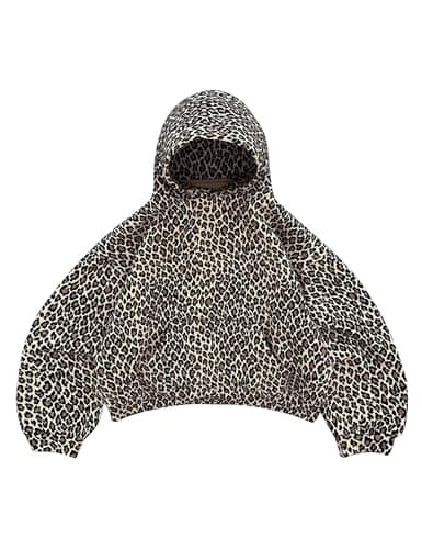 MSBESYOR Leopard Print Oversized Hoodie for Men & Women