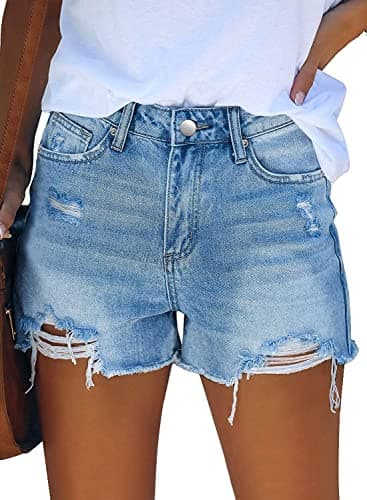 Women's Distressed Denim Shorts