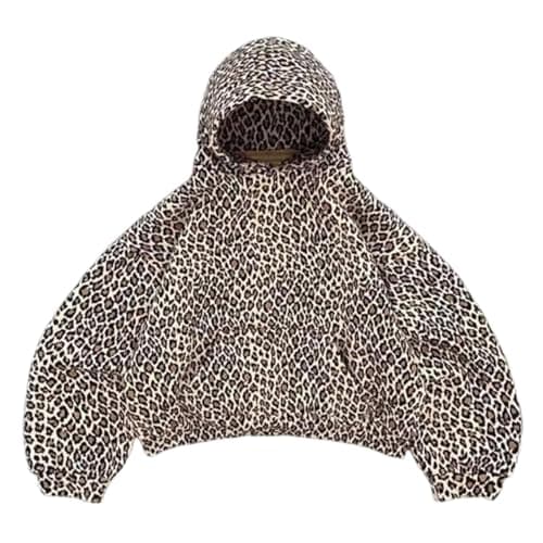 Cheetah Star Print Hoodie Sweatshirt for Women