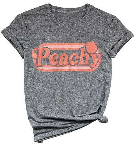 Just Peachy Women's Casual Graphic Tees