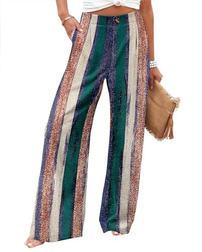 Women's High Waist Wide Leg Business Trousers