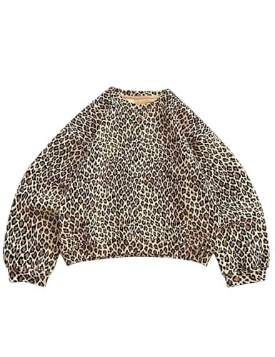 Oversized Leopard Hoodie Cheetah Print Sweatshirt Fall Y2K