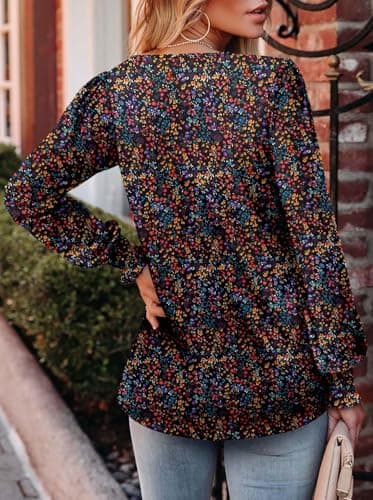 Angerella Comfy Long Sleeve Crew Neck Fall Blouses for Women