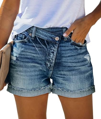 Angerella Women's Ripped Jean Short