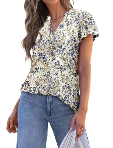 Angerella Women's Casual V-Neck T-Shirts for Leggings