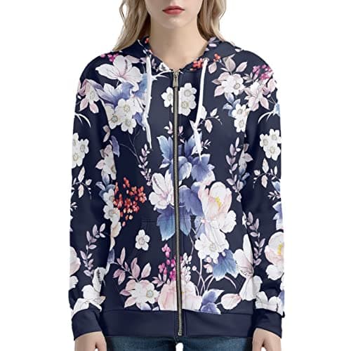 Irisjudy Leopard Print Hooded Sweatshirt with Pocket