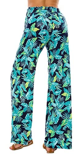 Urban CoCo Women's Boho Wide Leg Pants with Pockets