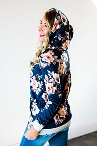 Barlver Women's Casual Hooded Sweatshirt with Cowl Neck and Pockets