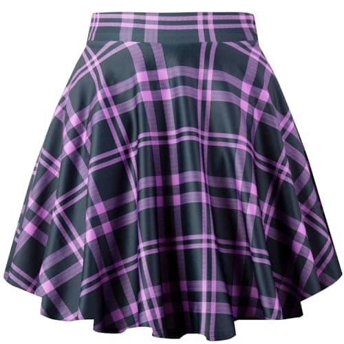 Women's Basic A-Line Mini Flared Skater Party Skirt