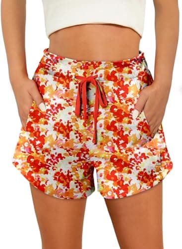 Angerella Women's Comfortable Elastic Waist Shorts with Pockets