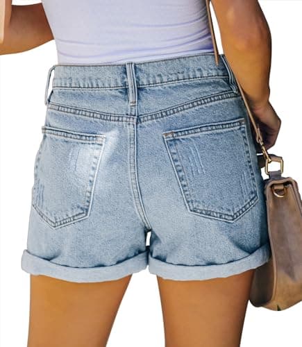StunShow Women's Mid-Waist Denim Shorts