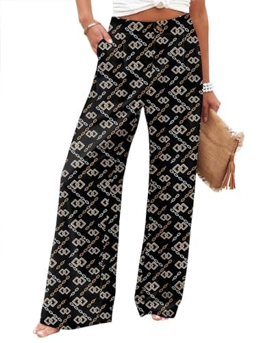 Women's High Waist Wide Leg Business Trousers