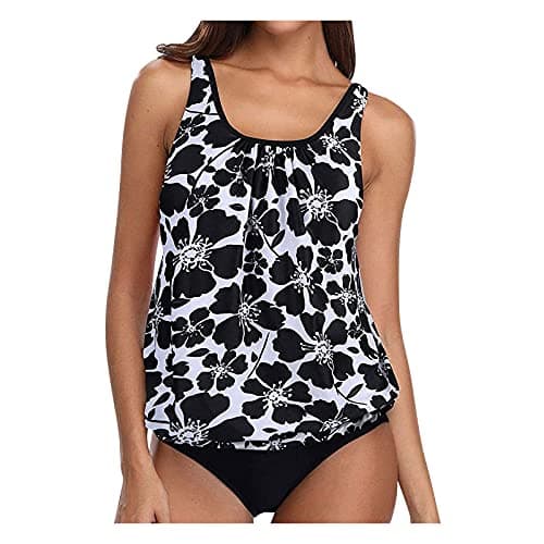 LCMTWX Tummy Control Solid Color Swimsuit for Women