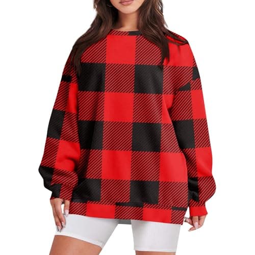 GOFULY Oversized Camo Pullover Sweatshirt for Women