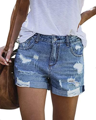 Women's Angerella Ripped Denim Shorts