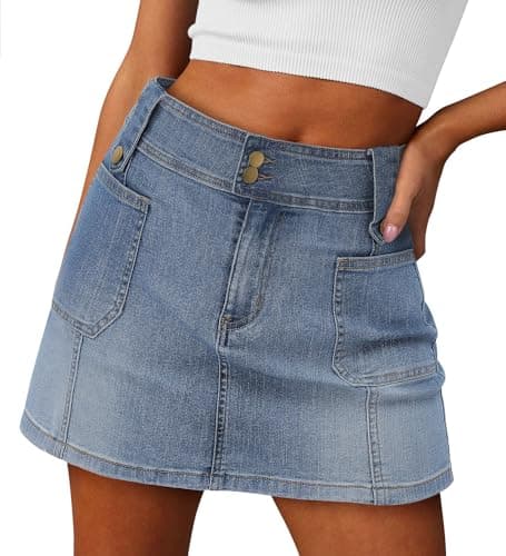Angerella Denim Mini Cargo Skirt for Women