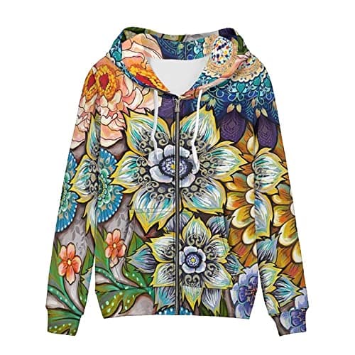 SEANATIVE Women's Zip-Up Hoodie Sweatshirt Size XS-5XL